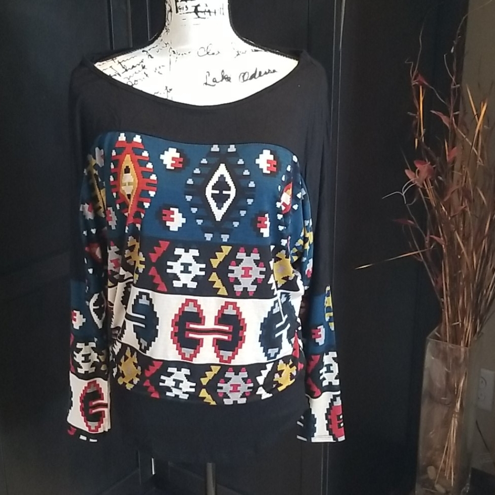 Aztec Print Top
